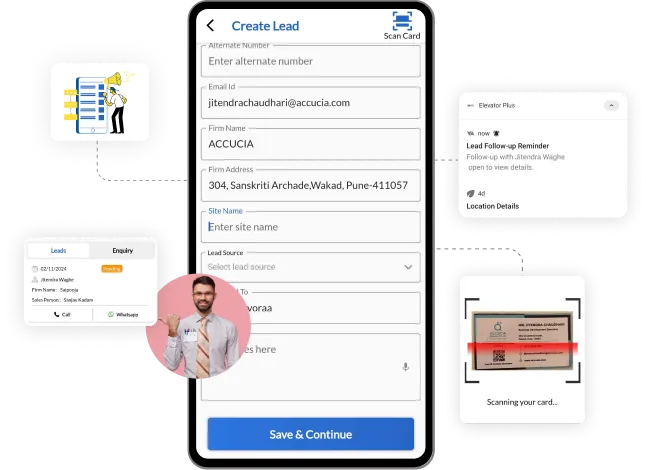 Elevator service software on mobile display